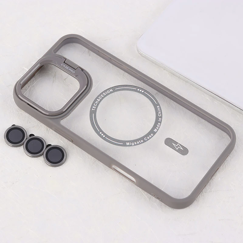 قاب PC مگ سیف Case.Pro آیفون iPhone 16 Pro Max استندشو با محافظ لنز رینگی