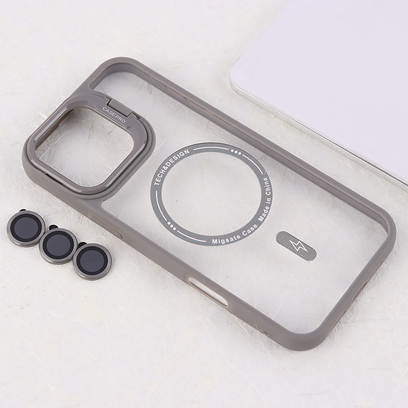 قاب PC مگ سیف Case.Pro آیفون iPhone 16 Pro Max استندشو با محافظ لنز رینگی