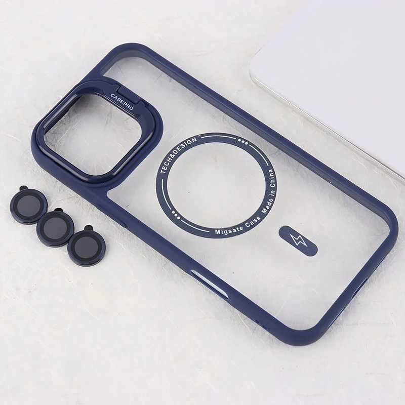 قاب PC مگ سیف Case.Pro آیفون iPhone 16 Pro Max استندشو با محافظ لنز رینگی