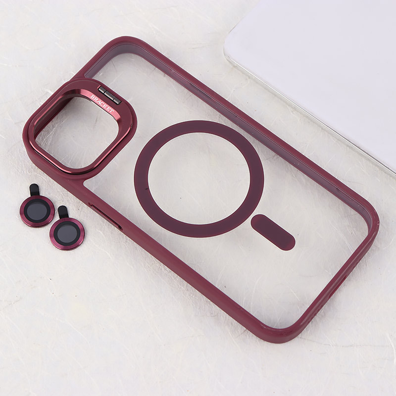 قاب PC مگ سیف استندشو با محافظ لنز رینگی Bracket آیفون iPhone 13