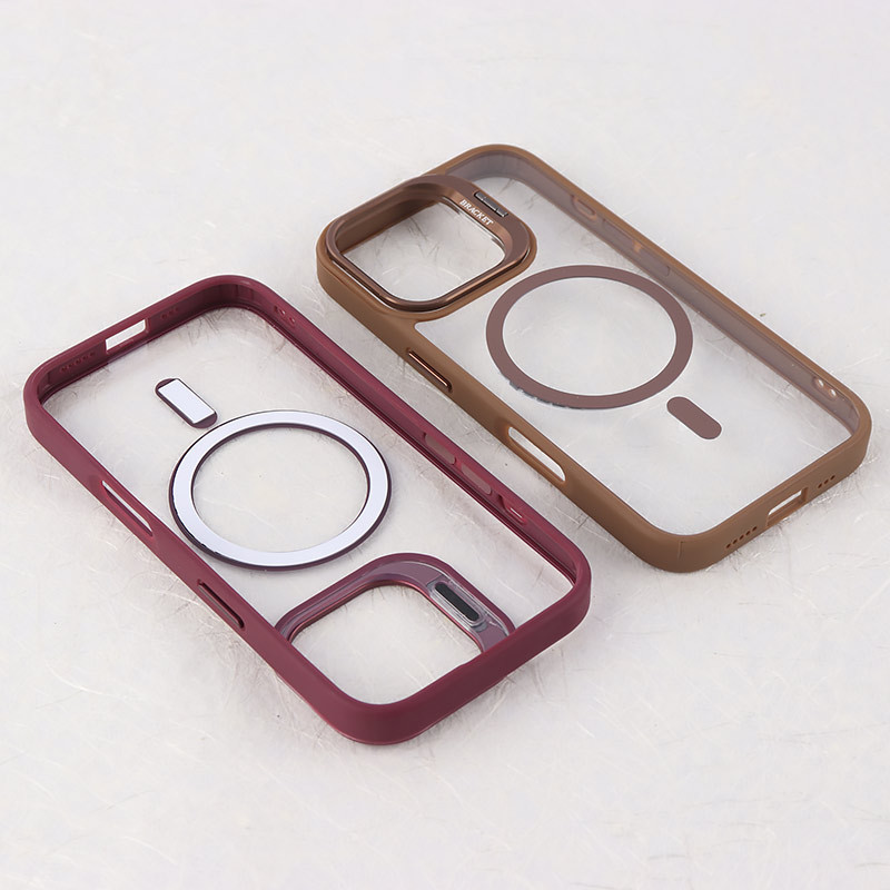 قاب PC مگ سیف استندشو با محافظ لنز رینگی Bracket آیفون iPhone 16