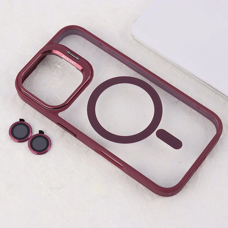 قاب PC مگ سیف استندشو با محافظ لنز رینگی Bracket آیفون iPhone 16