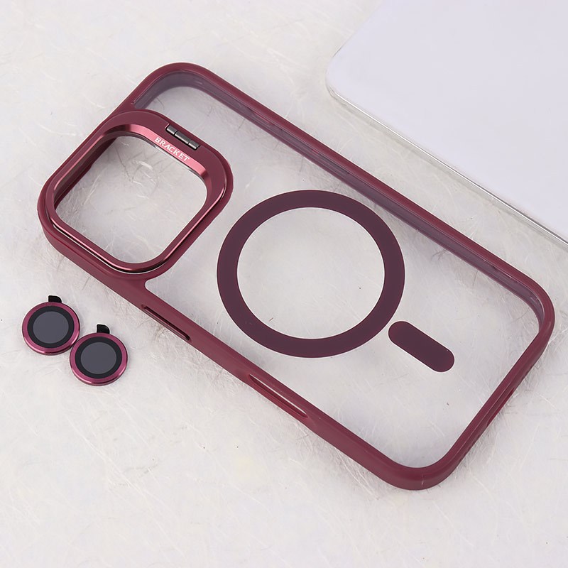 قاب PC مگ سیف استندشو با محافظ لنز رینگی Bracket آیفون iPhone 16
