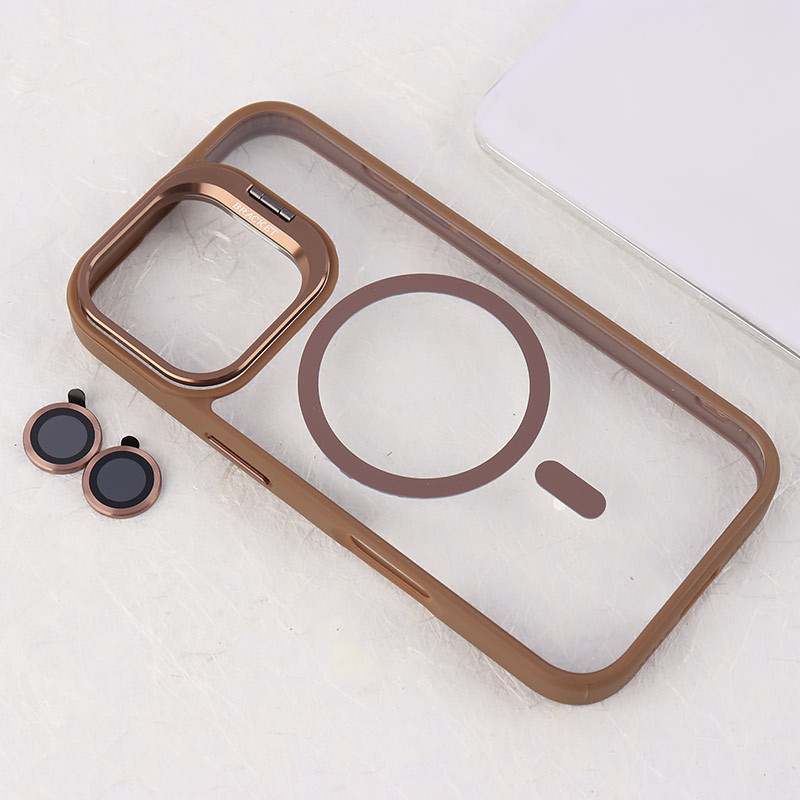 قاب PC مگ سیف استندشو با محافظ لنز رینگی Bracket آیفون iPhone 16