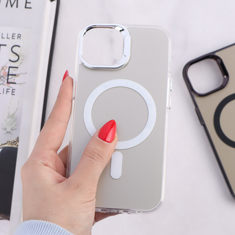 قاب مگ سیف Magnetic آیفون iPhone 15 دور محافظ متالیک