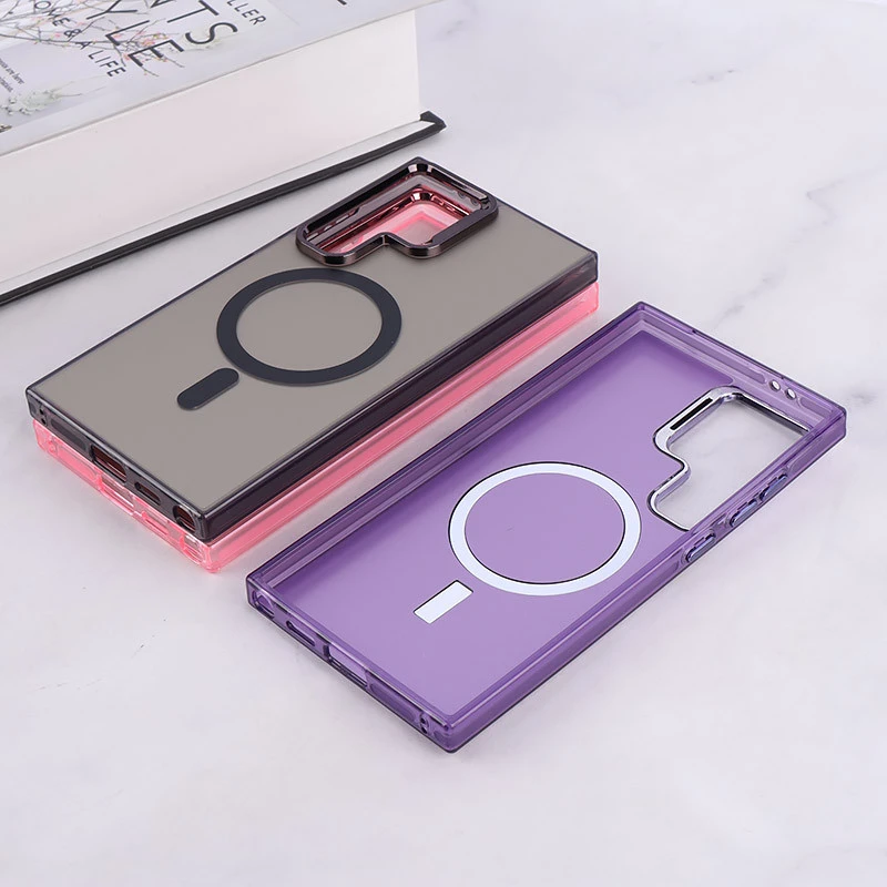 قاب مگ سیف Magnetic سامسونگ Galaxy S24 Ultra دور محافظ متالیک