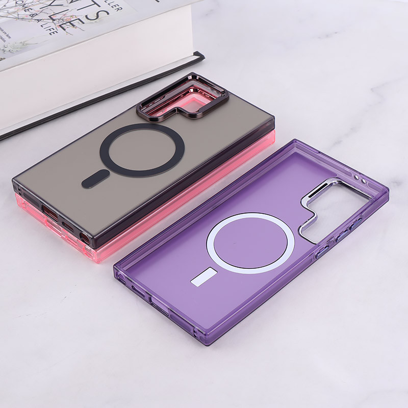 قاب مگ سیف Magnetic سامسونگ Galaxy S24 Ultra دور محافظ متالیک