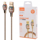 کابل میکرو یو اس بی فست شارژ LDNIO LS881 30W 1m