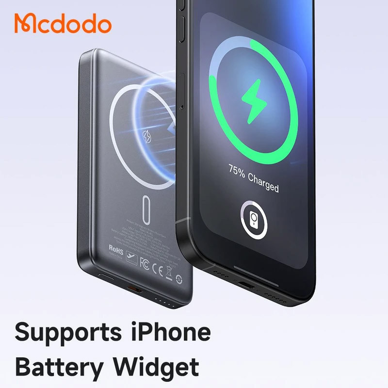 پاور بانک بی سیم فست شارژ مک دودو Mcdodo MC-465 QC PD 20W ظرفیت 10000 میلی آمپر ساعت