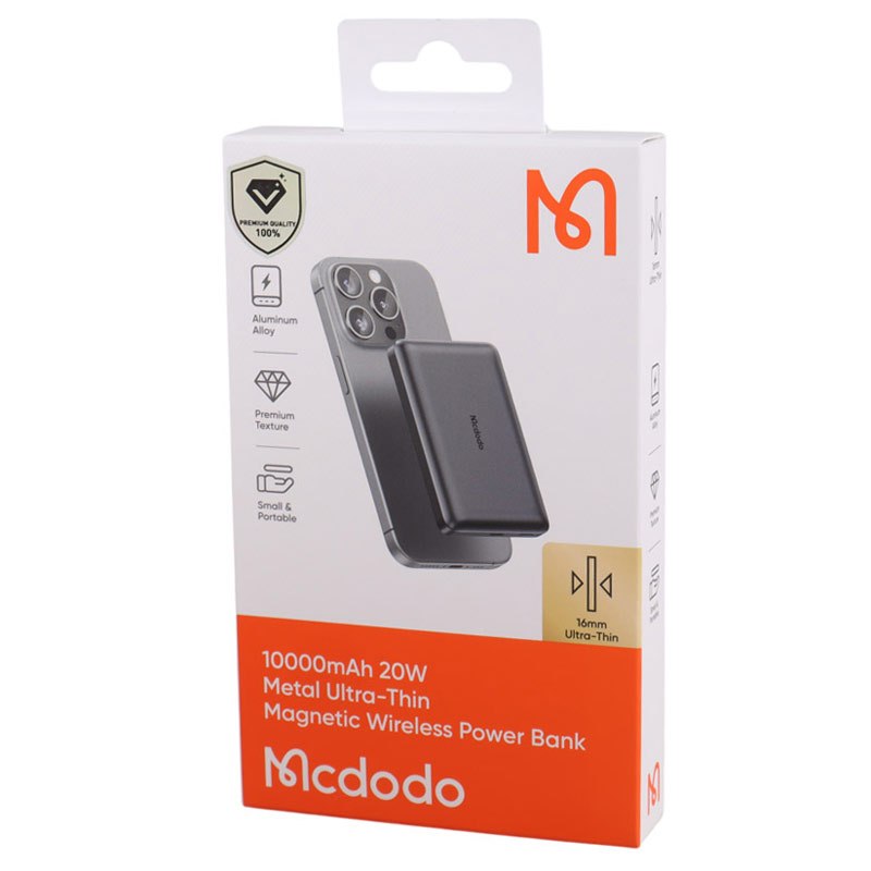 پاور بانک بی سیم فست شارژ مک دودو Mcdodo MC-465 QC PD 20W ظرفیت 10000 میلی آمپر ساعت