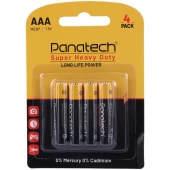 باتری چهارتایی نیم قلمی Panatech Super Heavy duty Long Life Power R03 1.5V AAA