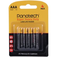 باتری چهارتایی نیم قلمی Panatech Super Heavy duty Long Life Power R03 1.5V AAA