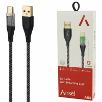 کابل تایپ سی فست شارژ ANSEL A64 6A 1m