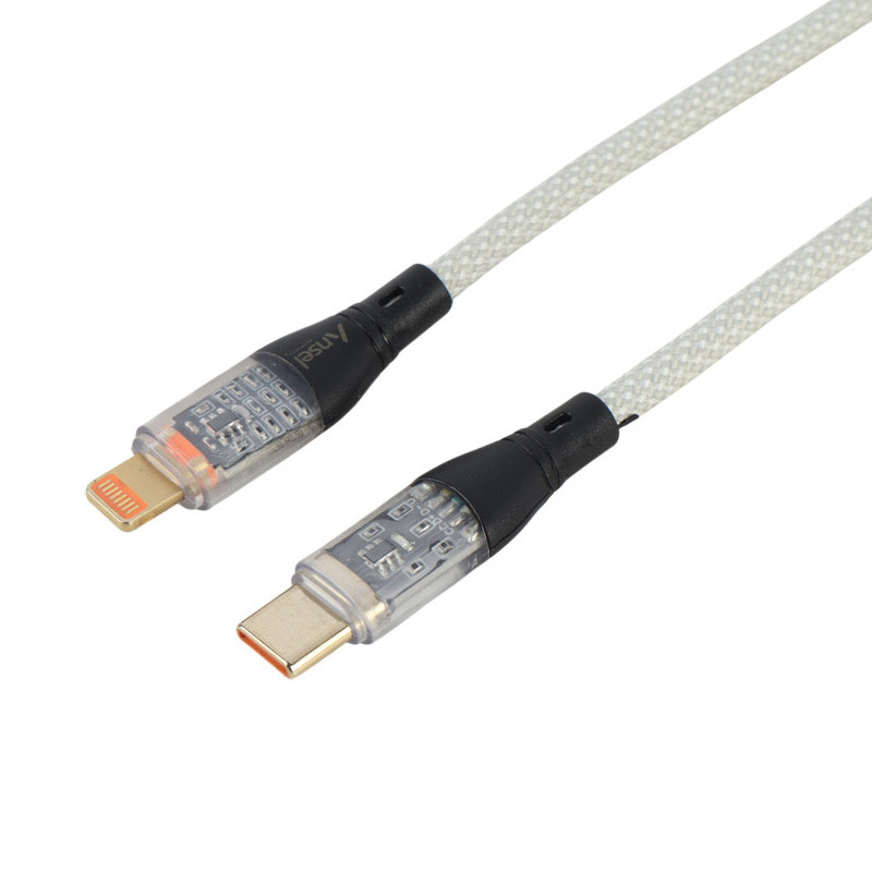 کابل تبدیل فست شارژ Ansel A64 Type-C To Lightning 6A QC 1m