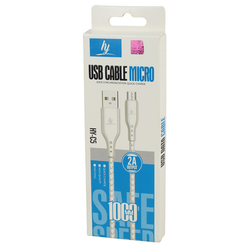 کابل میکرو یو اس بی فست شارژ HY HY-C5 2A QC 1m