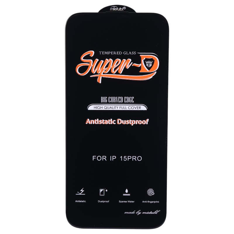 گلس Super D آنتی استاتیک میتوبل آیفون iPhone 15 Pro