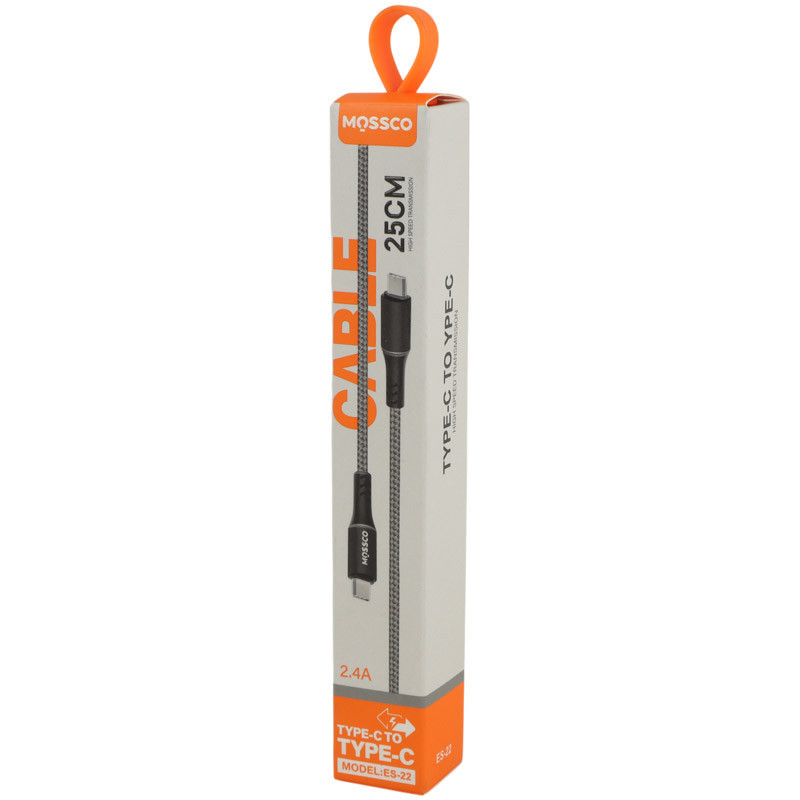 کابل تبدیل کوتاه فست شارژ Mossco ES-22 Type-C To Type-C 2.4A 25cm