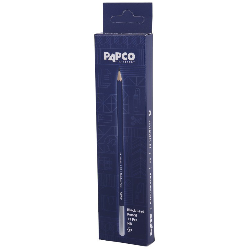 مداد مشکی پاپکو Papco PS-16OHB0112 بسته 12 عددی