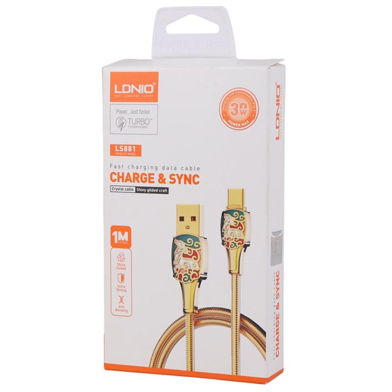کابل آیفونی فست شارژ LDNIO LS881 1m 30W