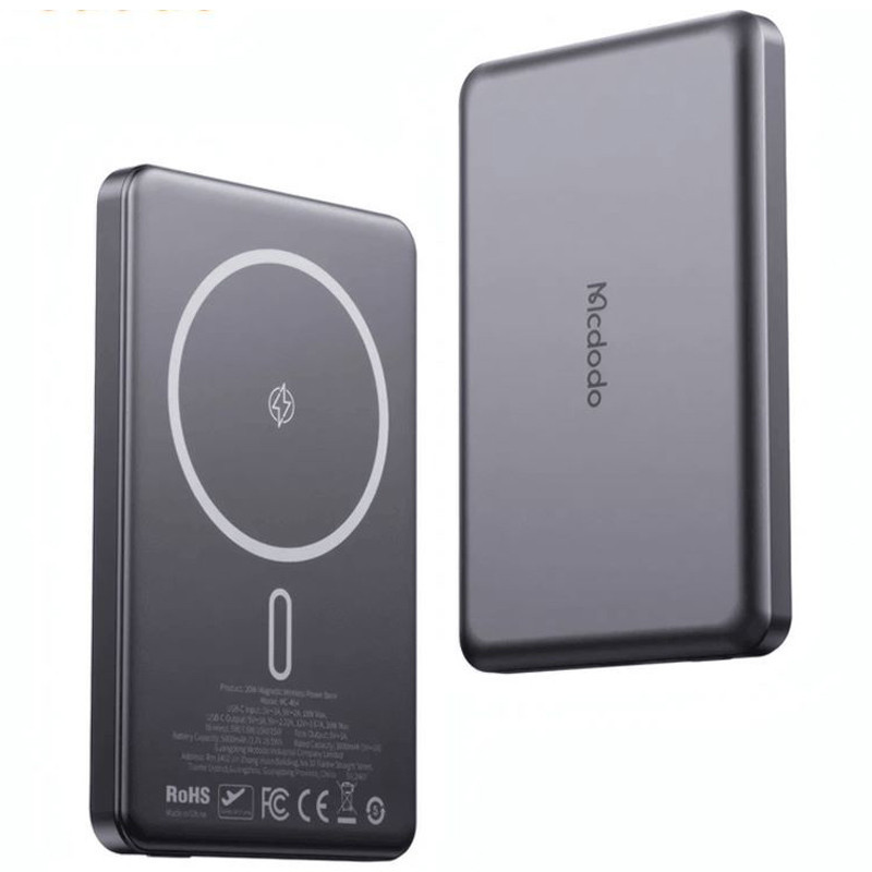 پاور بانک بی سیم فست شارژ مک دودو MC-464 PD 20W ظرفیت 5000 میلی آمپر ساعت