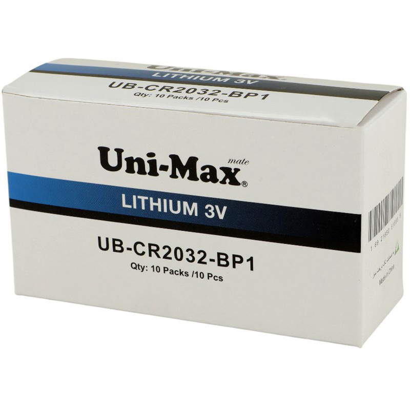 باتری سکه ای Uni-Max CR2032 بسته 10 عددی
