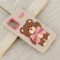 قاب سیلیکونی سامسونگ Galaxy A51 4G برجسته طرح Lovely Bear