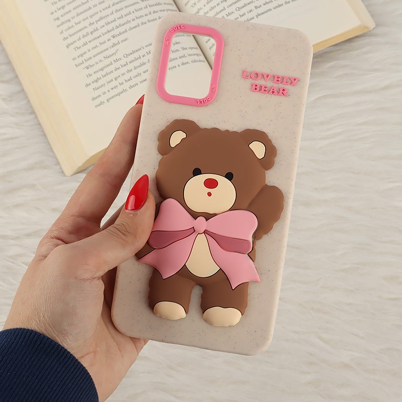 قاب سیلیکونی سامسونگ Galaxy A51 4G برجسته طرح Lovely Bear