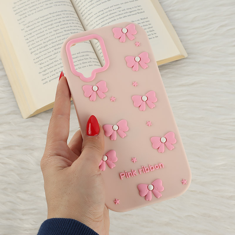 قاب سیلیکونی سامسونگ Galaxy A12 / M12 برجسته طرح Pink Ribbon