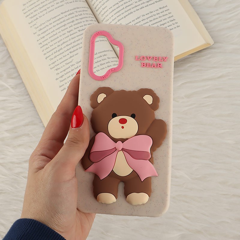 قاب سیلیکونی سامسونگ Galaxy A32 4G برجسته طرح Lovely Bear