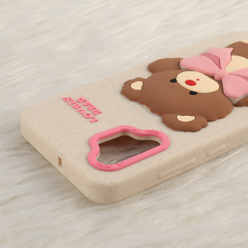 قاب سیلیکونی سامسونگ Galaxy A32 4G برجسته طرح Lovely Bear
