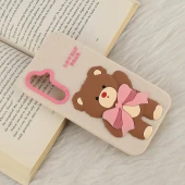 قاب سیلیکونی سامسونگ Galaxy A55 برجسته طرح Lovely Bear