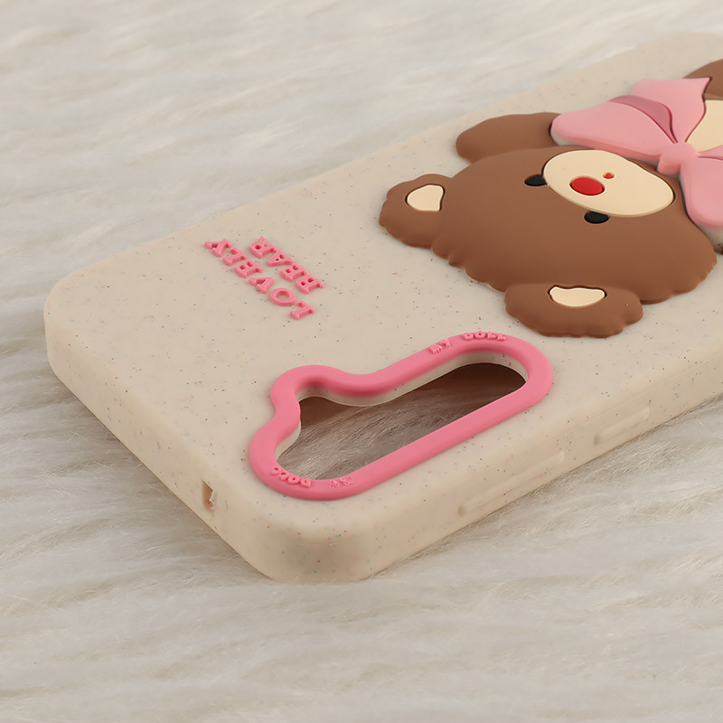 قاب سیلیکونی سامسونگ Galaxy A55 برجسته طرح Lovely Bear