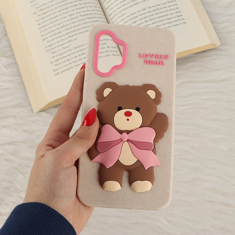 قاب سیلیکونی سامسونگ Galaxy A13 4G برجسته طرح Lovely Bear