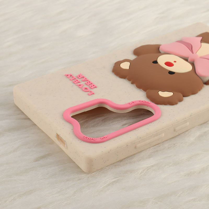 قاب سیلیکونی سامسونگ Galaxy S24 Ultra برجسته طرح Lovely Bear