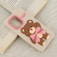 قاب سیلیکونی شیائومی Redmi Note 13 4G برجسته طرح Lovely Bear
