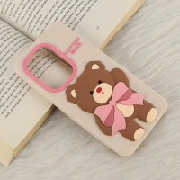 قاب سیلیکونی شیائومی Redmi Note 13 Pro 4G برجسته طرح Lovely Bear