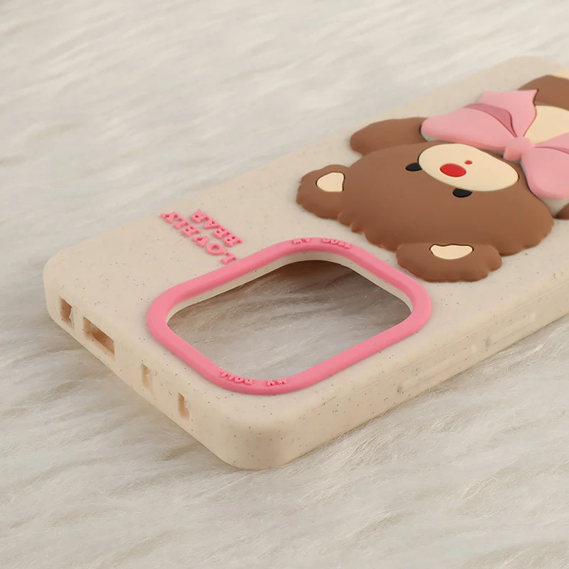 قاب سیلیکونی شیائومی Redmi Note 13 Pro 4G برجسته طرح Lovely Bear