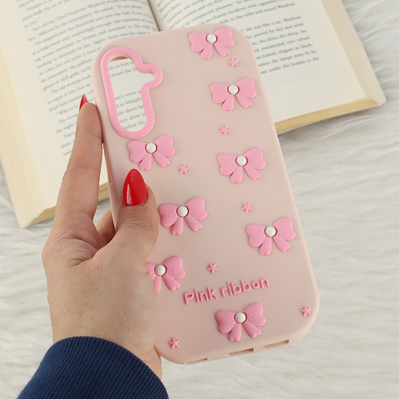 قاب سیلیکونی سامسونگ Galaxy A15 برجسته طرح Pink Ribbon