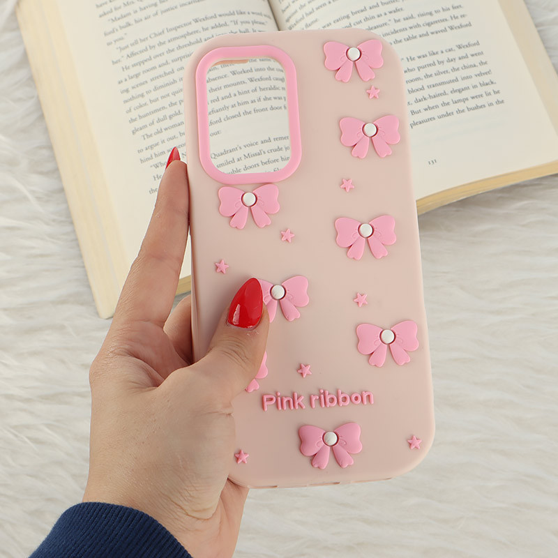 قاب سیلیکونی سامسونگ Galaxy A52 / A52s برجسته طرح Pink Ribbon