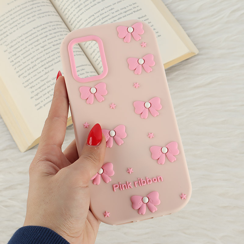 قاب سیلیکونی سامسونگ Galaxy A51 4G برجسته طرح Pink Ribbon