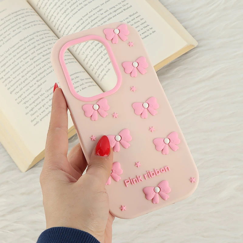 قاب سیلیکونی شیائومی Redmi Note 13 Pro 4G برجسته طرح Pink Ribbon
