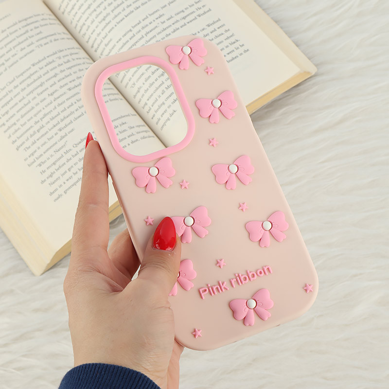 قاب سیلیکونی شیائومی Redmi Note 13 Pro 4G برجسته طرح Pink Ribbon