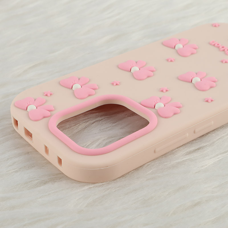 قاب سیلیکونی شیائومی Redmi Note 13 4G برجسته طرح Pink Ribbon