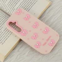قاب سیلیکونی سامسونگ Galaxy A55 برجسته طرح Pink Ribbon