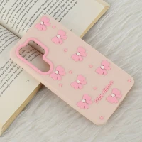 قاب سیلیکونی سامسونگ Galaxy S24 Ultra برجسته طرح Pink Ribbon