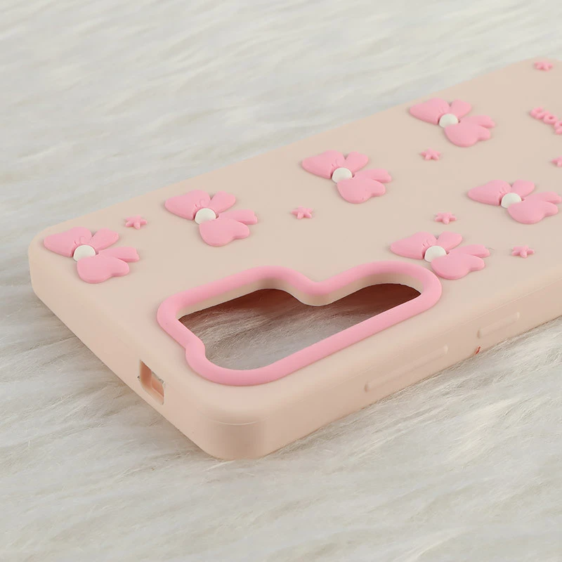 قاب سیلیکونی سامسونگ Galaxy S24 Ultra برجسته طرح Pink Ribbon