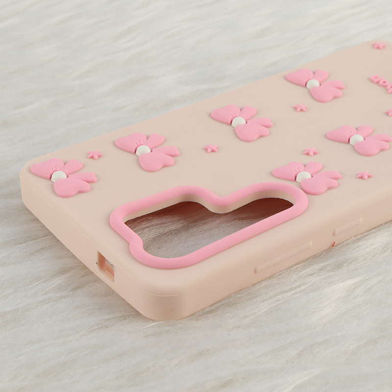 قاب سیلیکونی سامسونگ Galaxy S24 Ultra برجسته طرح Pink Ribbon