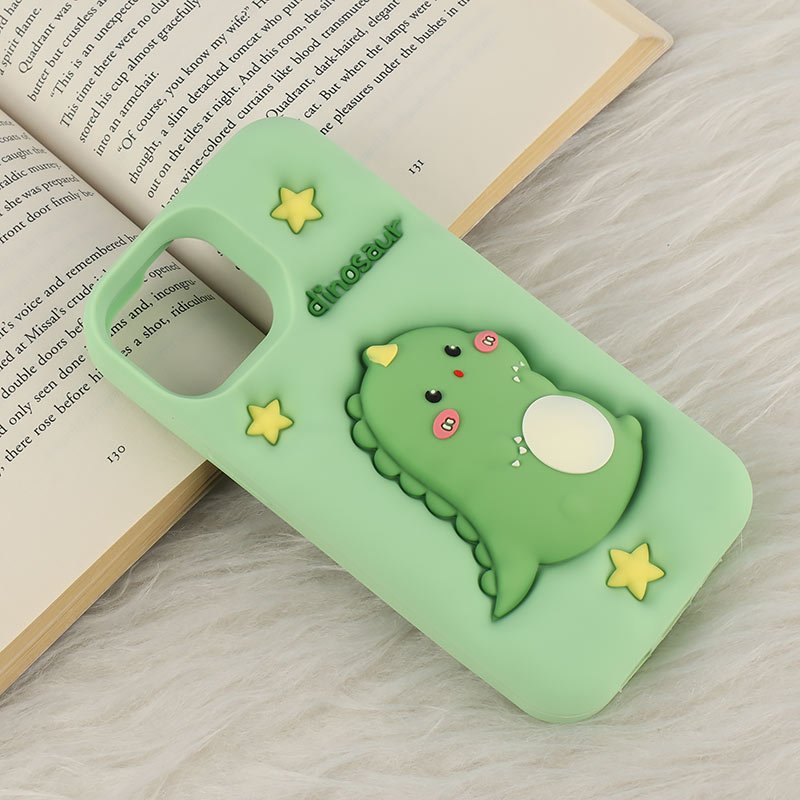 قاب سیلیکونی فیجت دار آیفون iPhone 13 / 14 برجسته طرح Dinosaur