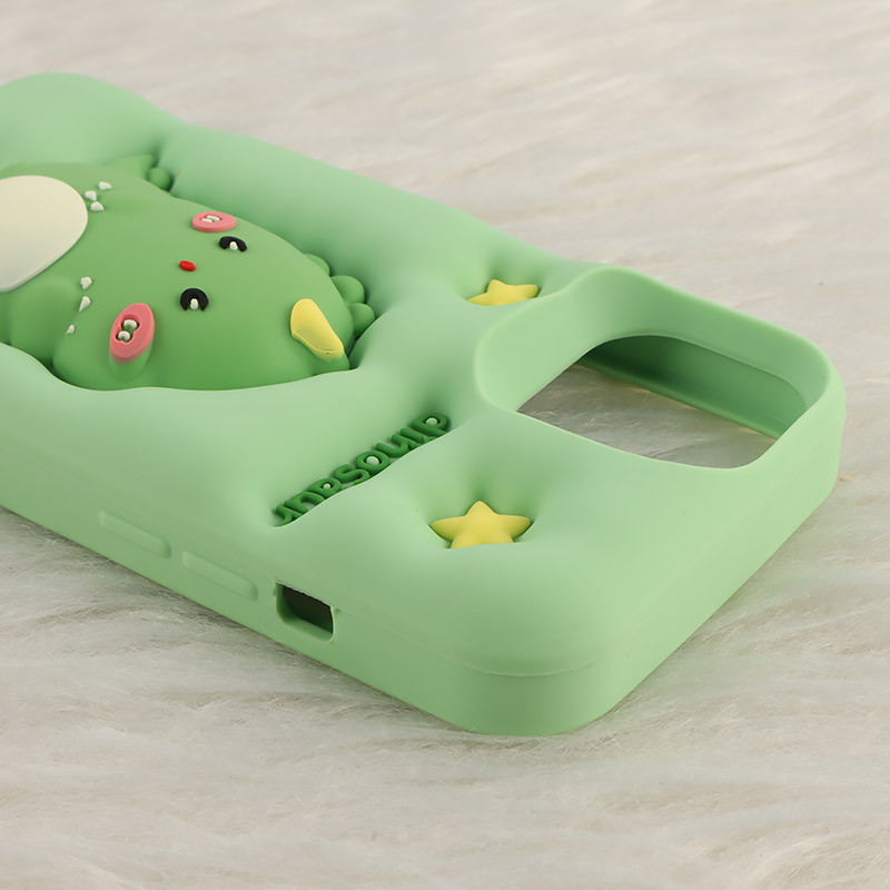 قاب سیلیکونی فیجت دار آیفون iPhone 13 / 14 برجسته طرح Dinosaur