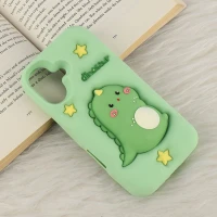 قاب سیلیکونی فیجت دار آیفون iPhone 16 برجسته طرح Dinosaur